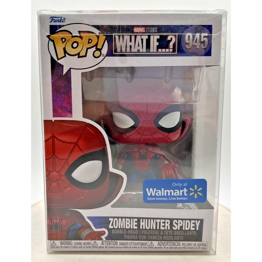 Funko Pop! Marvel What If...? Zombie‎ Hunter Spidey in Protective Case #945 F24